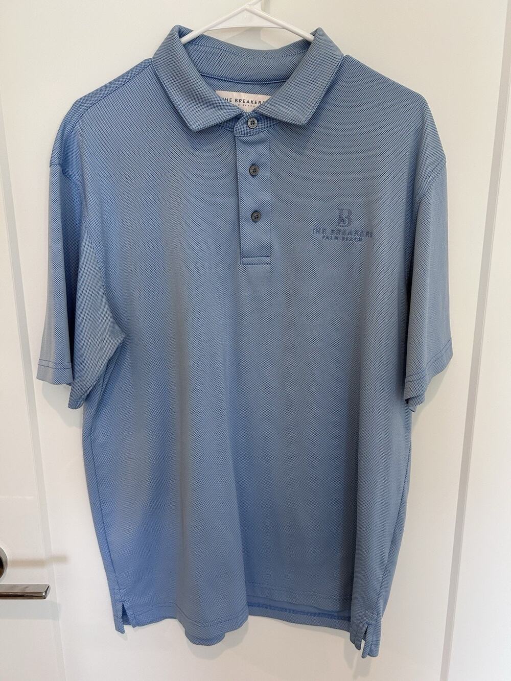 The Breakers Palm Beach Light Blue Men’s Dri Fit Polo Size Large